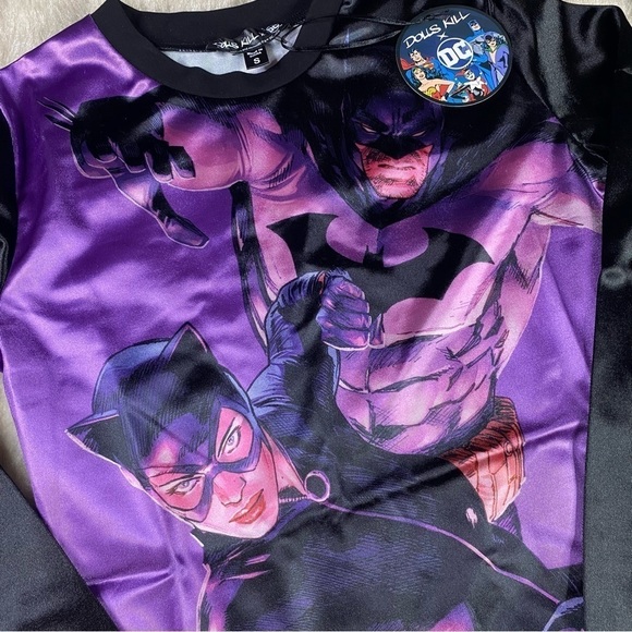 Dolls Kill x DC COMICS Partners in Crime Graphic TOP NWT - Picture 3 of 6